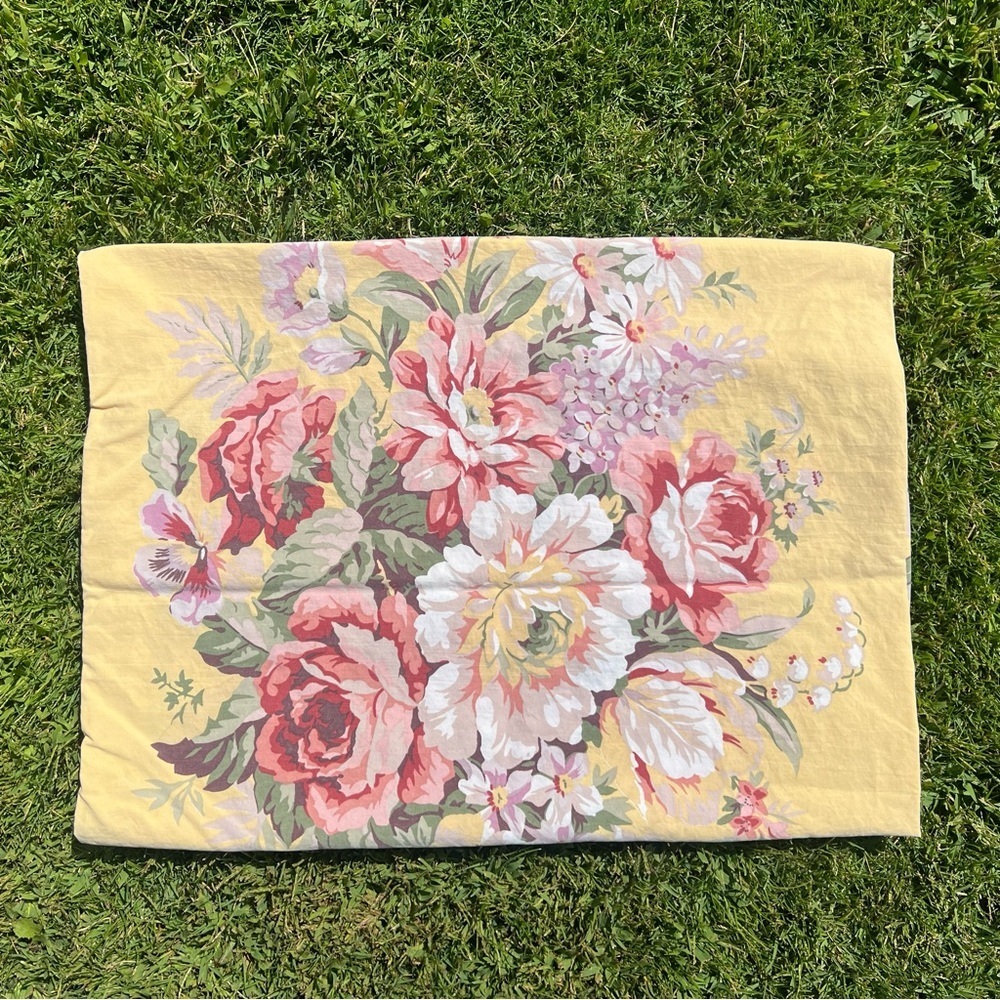 Vintage Ralph Lauren Sophie Brooke Standard Pillowcase Pair Cottagecore FLAWS